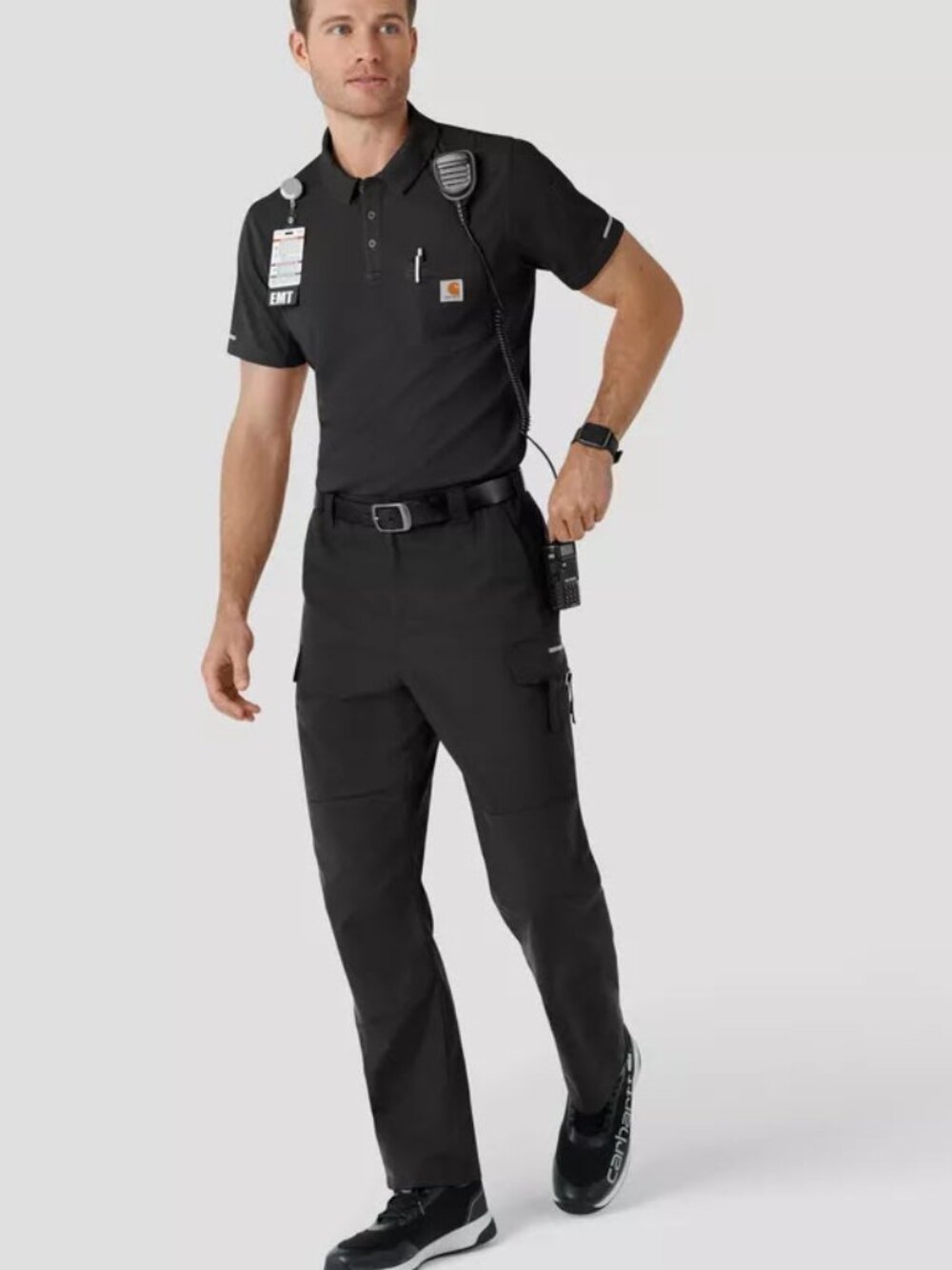 Carhartt Men's Ripstop Scrub Pants Black Medium Short 8-Pocket Cargo C54108 NWT
